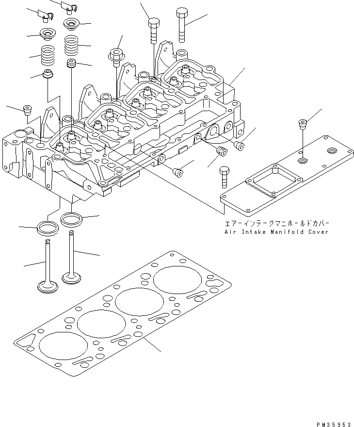 CYLINDER HEAD A. 6732-11-1200 KOMATSU