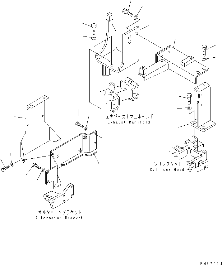 FRAME,(SEE OF ENGINE RELATED PARTS) (203-01-67230) KOMATSU