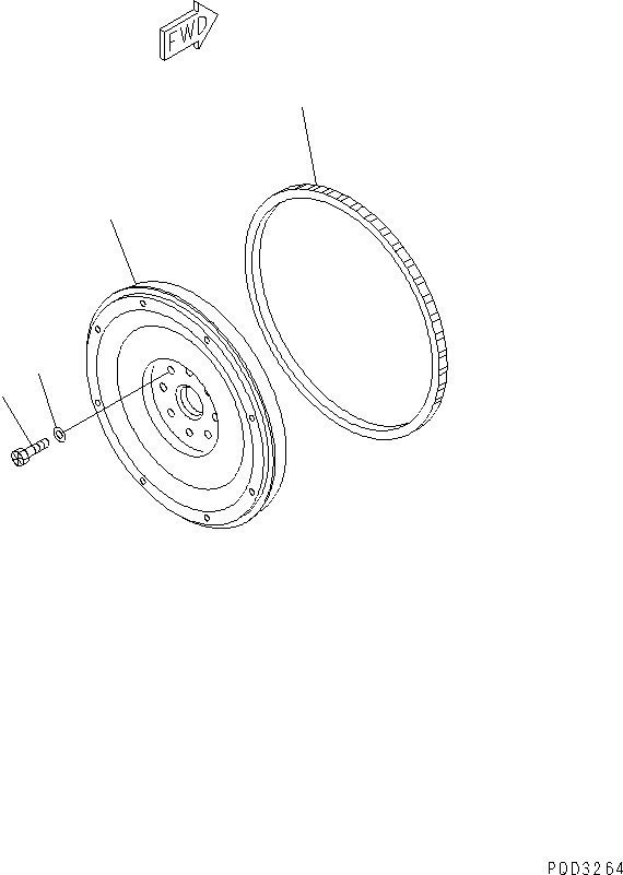 FLYWHEEL ASS'Y 6735-31-4300 KOMATSU
