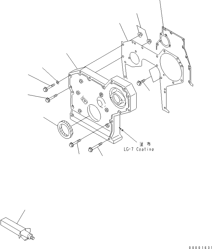Прокладка (k2) 6206-21-3841 KOMATSU