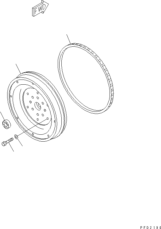 FLYWHEEL ASS'Y 6735-31-4100 KOMATSU