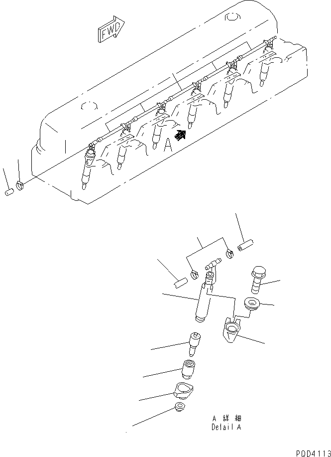 NOZZLE HOLDER ASS'Y,(SEE FIG.A4210-B2B2) (6221-13-3300) KOMATSU