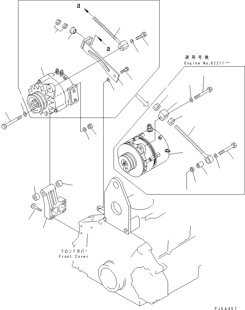 ALTERNATOR A. (50A),(SEE FIG.A6010-B3F4) (\0\600-821-9680) KOMATSU