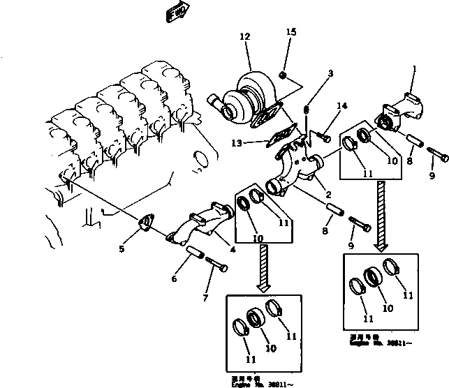 Уплотнительное кольцо \3\6152-11-5250 KOMATSU