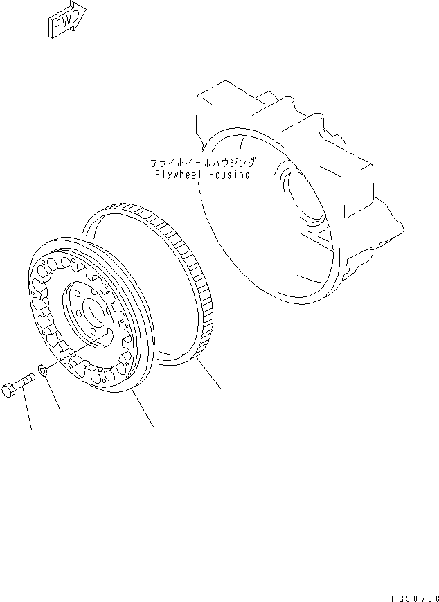 FLYWHEEL ASS'Y 6151-31-1694 KOMATSU