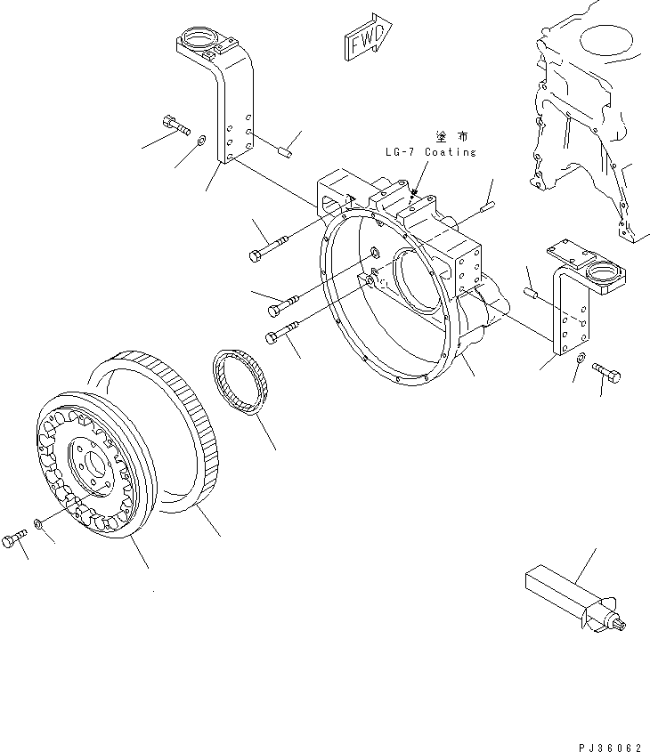 FLYWHEEL ASS'Y 6151-31-1692 KOMATSU