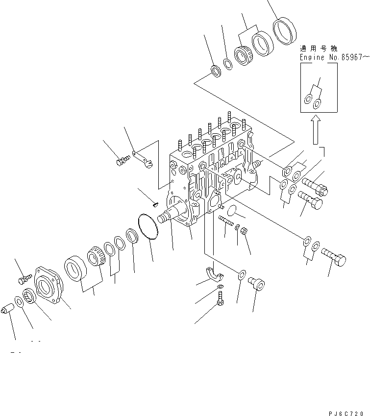 Топливный насос высокого давления в сборе 6151-72-1191 KOMATSU
