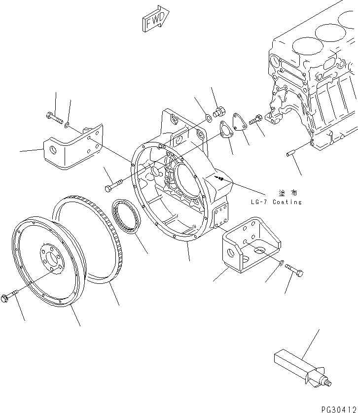 Картер маховика \0\6210-21-4110 KOMATSU