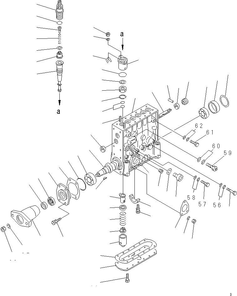Топливный насос высокого давления в сборе 6211-71-1380 KOMATSU