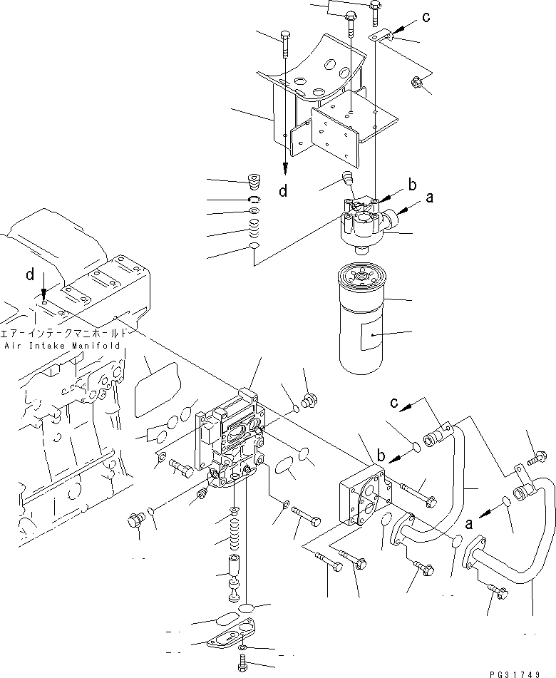 BRACKET,(SEE FIG.0141) (6211-11-4621) KOMATSU