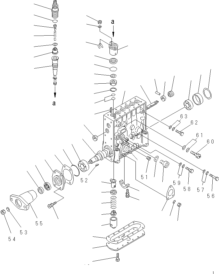 Топливный насос высокого давления в сборе 6211-71-1322 KOMATSU