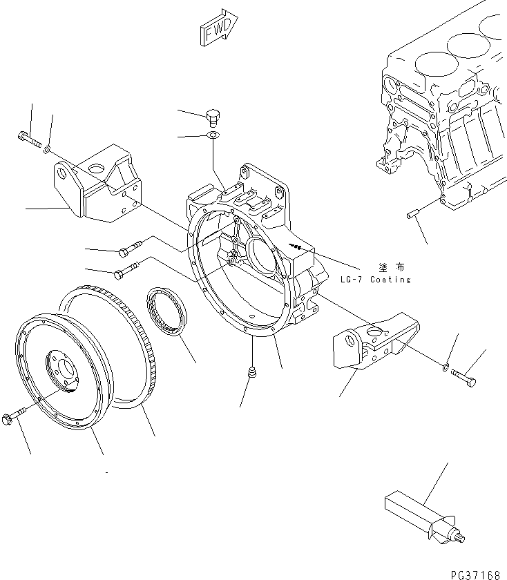 Кронштейн правый 41L-01-11110 KOMATSU