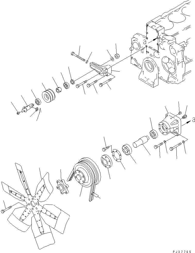 Комплект клиновых ремней 04121-22558 KOMATSU
