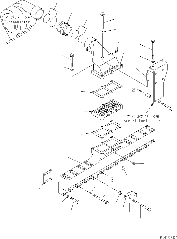 STAY,(SEE FIG.A4110-A4F8) (6207-65-8410) KOMATSU