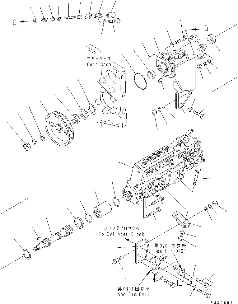 Топливный насос высокого давления в сборе (6162-73-1580) KOMATSU