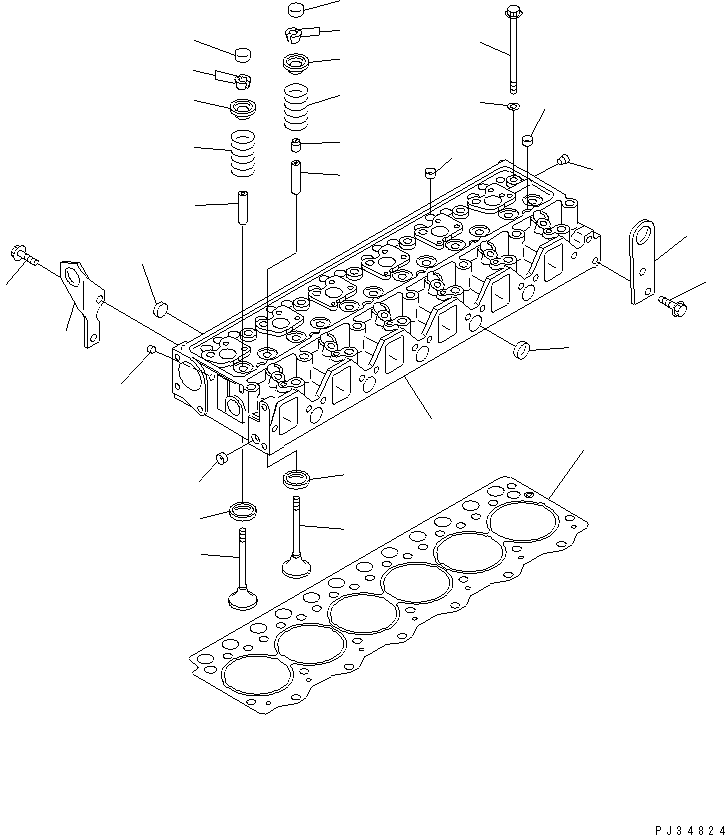 CYLINDER HEAD ASS'Y,WITH VALVE 6207-11-1040 KOMATSU