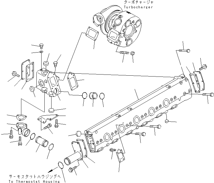 EXHAUST MANIFOLD A. 6215-15-5300 KOMATSU