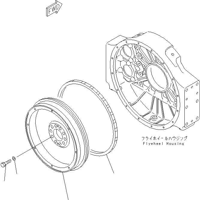 FLYWHEEL ASS'Y 6215-35-4100 KOMATSU