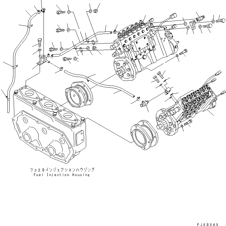 INJECTION PUMP ASS'Y,L.H. (6553-00-1700) KOMATSU