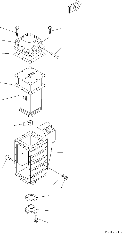 AFTER COOLER A. \0\6222-15-4102 KOMATSU