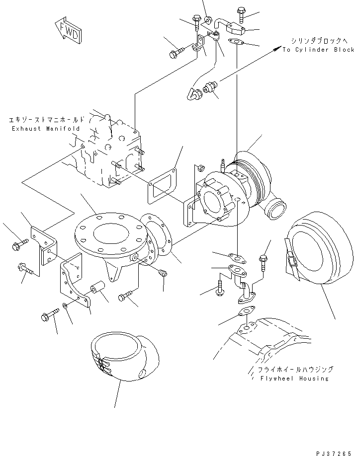TURBOCHARGER ASS'Y,(SEE FIG.A1530-B2A1) (\2\6222-85-8510) KOMATSU