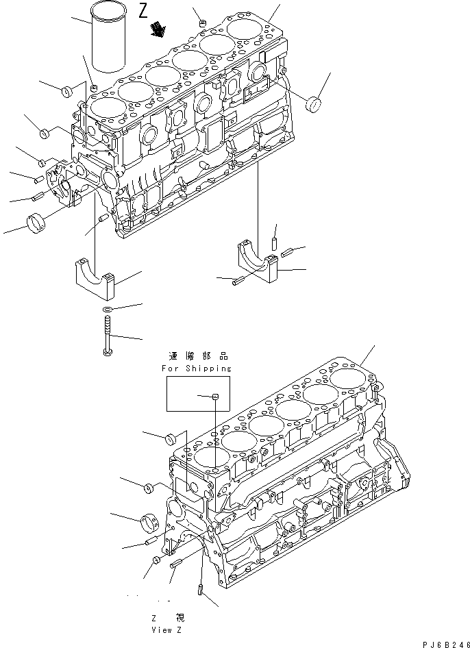 CYLINDER BLOCK ASS'Y,(SERVICE PARTS) 6222-23-1100 KOMATSU