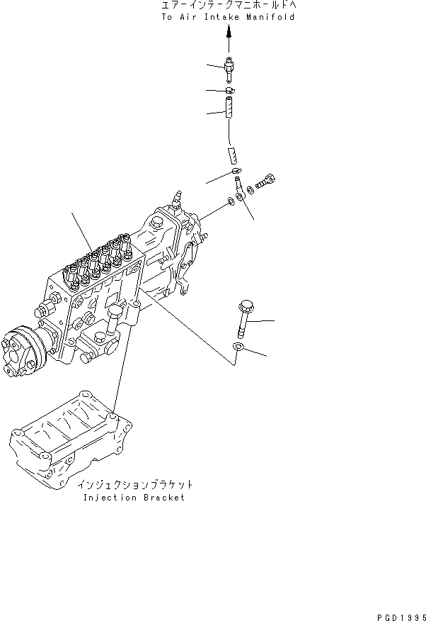 Топливный насос высокого давления в сборе (6212-72-1430) KOMATSU