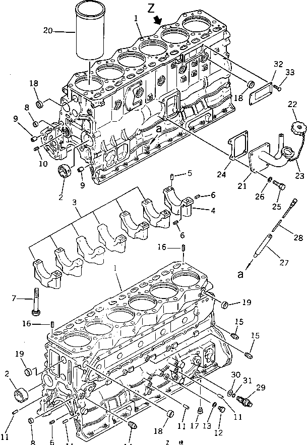 CYLINDER BLOCK A. 6138-21-1011 KOMATSU