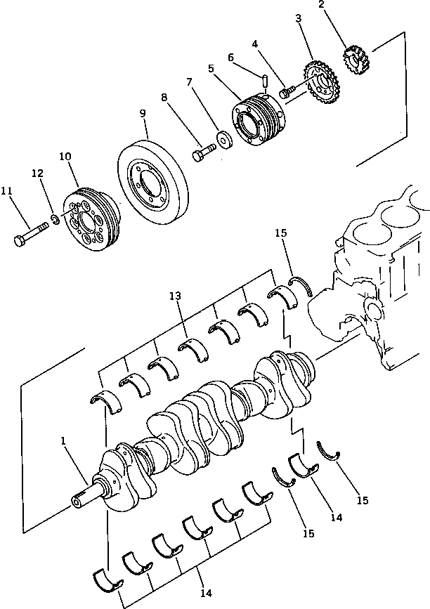 GEAR,CRANKSHAFT 6136-31-1222 KOMATSU