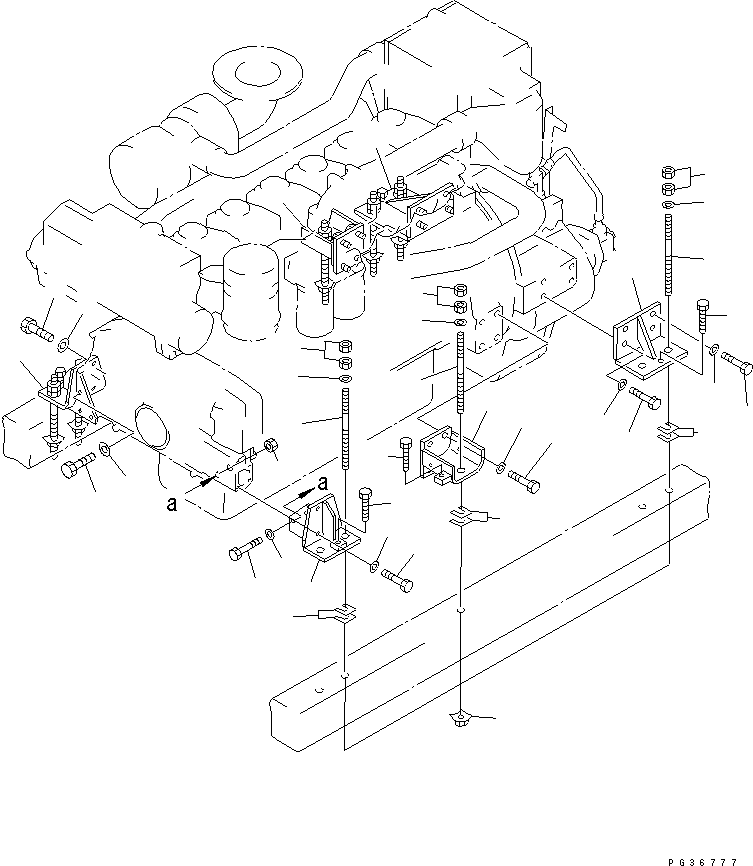 BRACKET,REAR¤ R.H. 6151-25-4720 KOMATSU