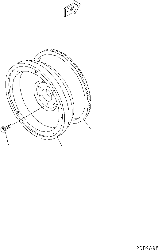 FLYWHEEL ASS'Y 6151-35-1500 KOMATSU