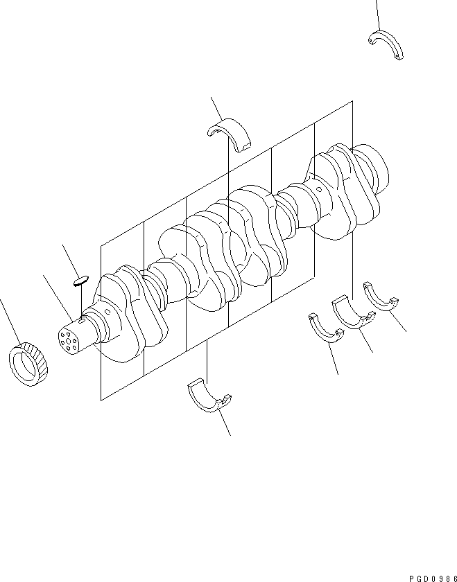 CRANKSHAFT ASS'Y 6152-35-1050 KOMATSU