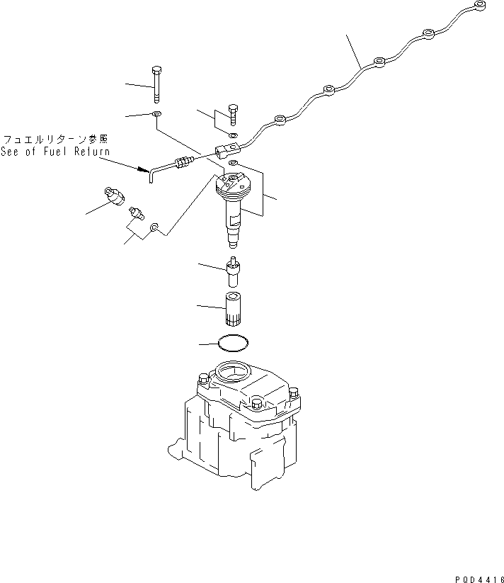 NOZZLE HOLDER ASS'Y,(SEE FIG.A4210-B3E6) (6152-15-3600) KOMATSU