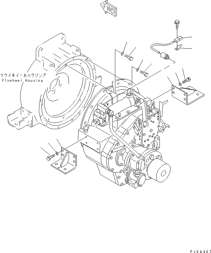 BRACKET,REAR L.H. 7700-17-4250 KOMATSU