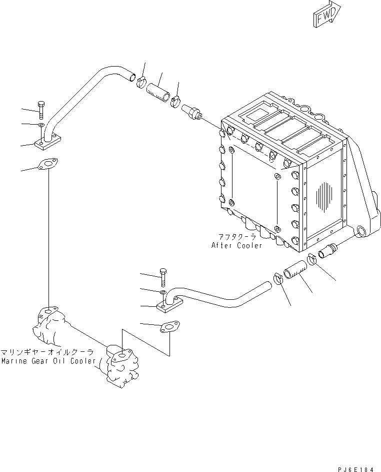 TUBE,OIL COOLER R.H. 6152-65-8870 KOMATSU