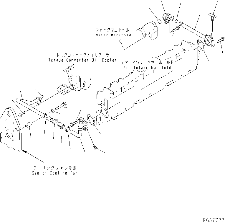 Водяная труба 6152-61-6430 KOMATSU