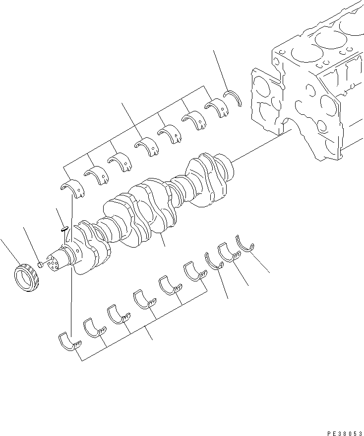 CRANKSHAFT ASS'Y 6212-36-1100 KOMATSU