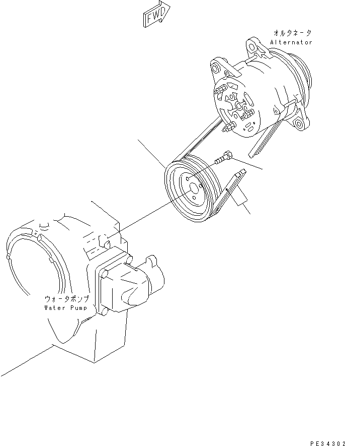 Комплект клиновых ремней 6212-86-6820 KOMATSU