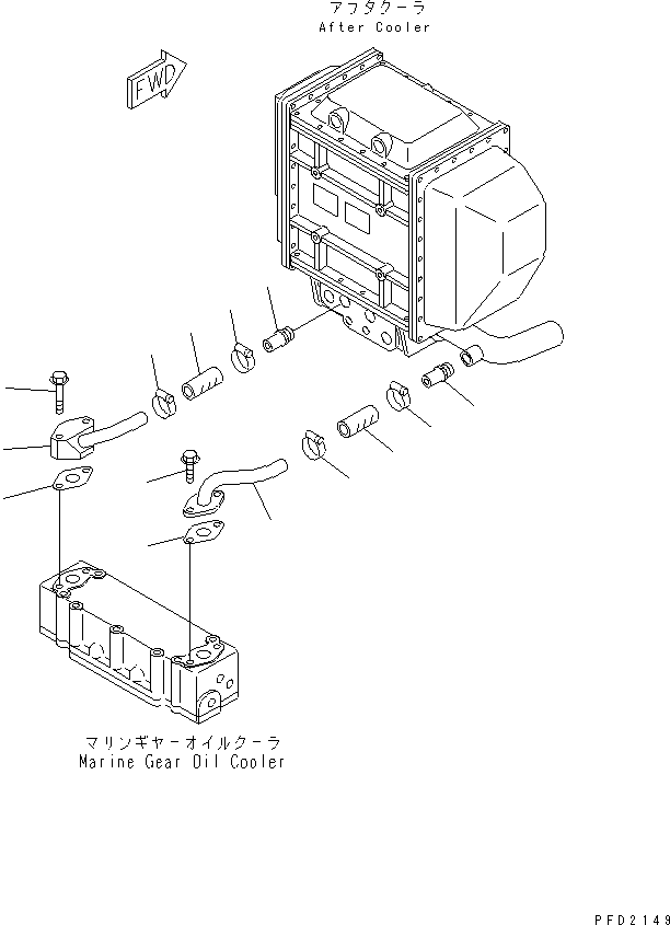 TUBE,OIL COOLER 6212-66-6650 KOMATSU