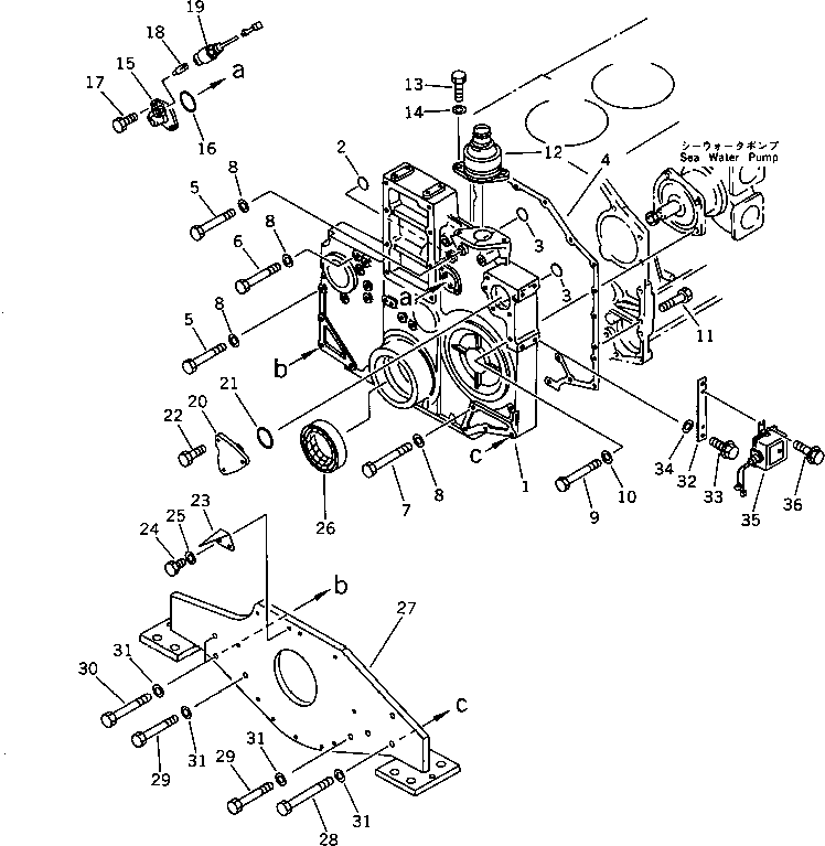SUPPORT,FRONT 6212-25-3740 KOMATSU