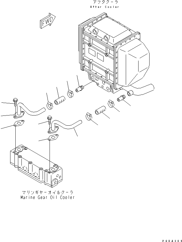 TUBE,OIL COOLER 6212-66-6590 KOMATSU