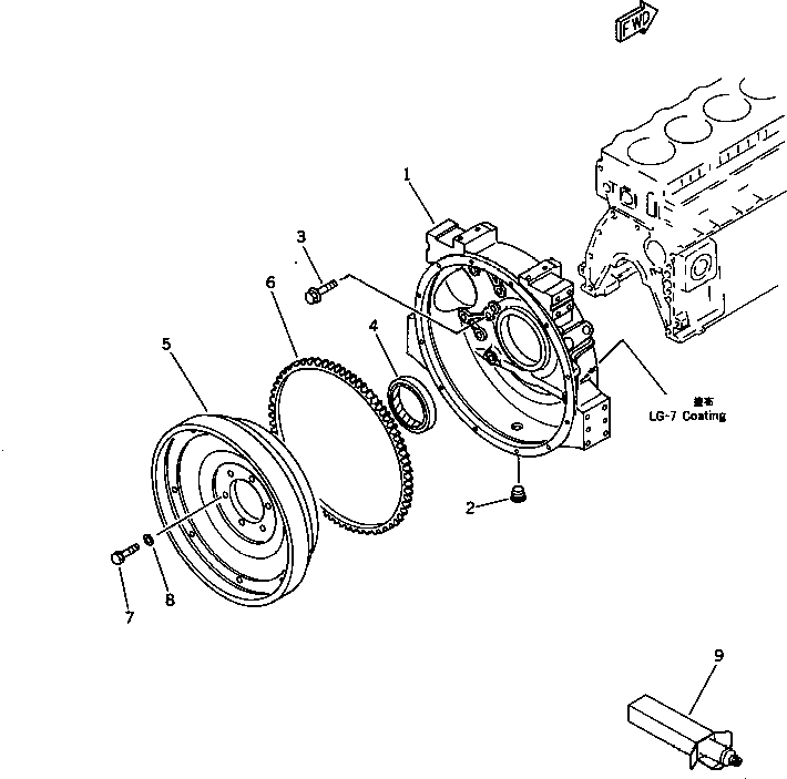 FLYWHEEL ASS'Y 6206-31-4610 KOMATSU