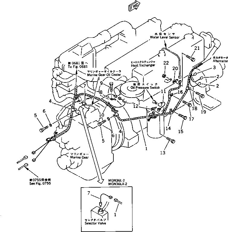 WIRING HARNESS,(SEE FIG.0681) (7700-86-8750) KOMATSU