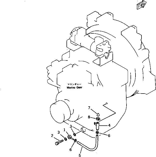 PIPE,DRAIN 6205-55-9110 KOMATSU