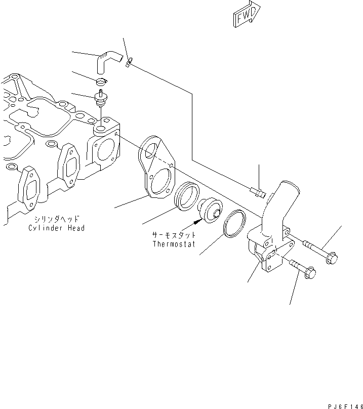 HOUSING,THERMOSTAT 6737-61-6210 KOMATSU