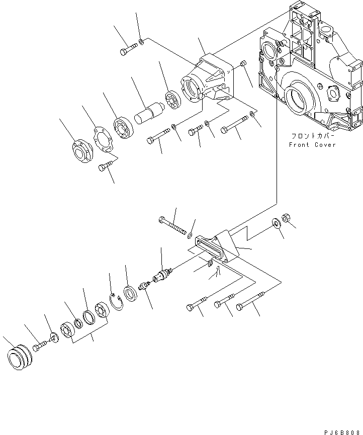 TENSION PULLEY ASS'Y 6217-61-3801 KOMATSU