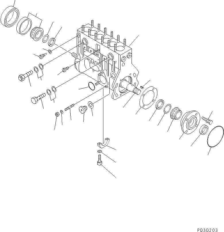Топливный насос высокого давления в сборе 6222-73-1233 KOMATSU