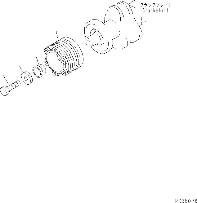 PULLEY¤NON HARDENING,CRANK 6222-33-1410 KOMATSU