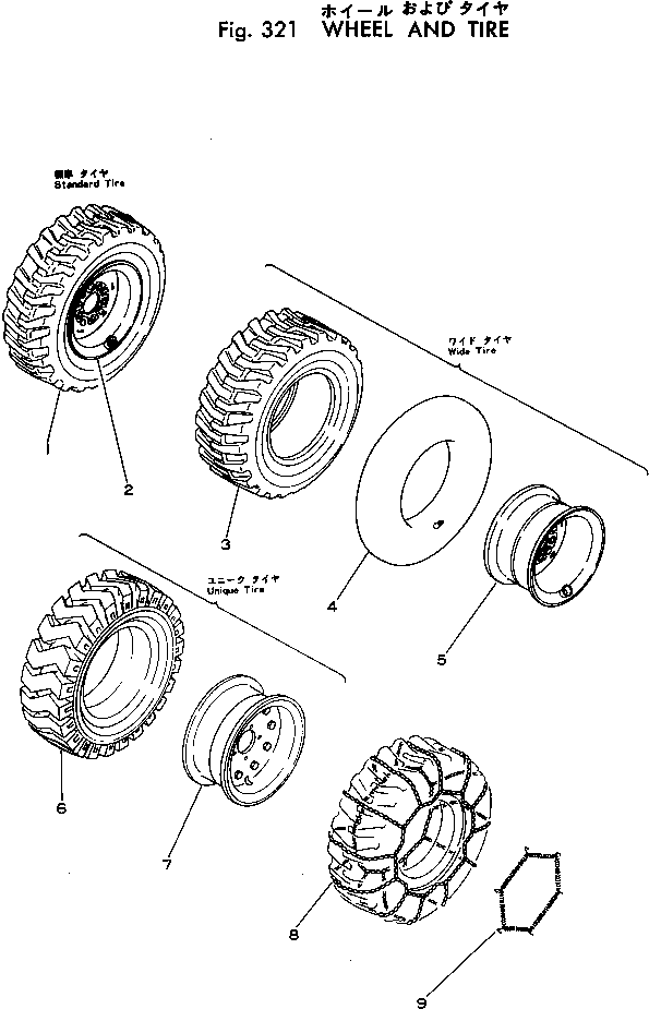 TIRE ASS'Y FF7820-93300 KOMATSU