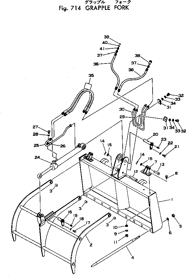 FORK ASS'Y,GRAPPLE FF7829-13100 KOMATSU